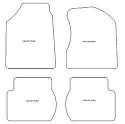 es. tapis de sol auto MTM Top - bordure noire similicuir - surpiqure blanche