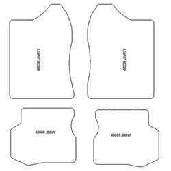 es. tapis de sol auto MTM Top - bordure noire similicuir - surpiqure blanche