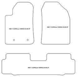 es. tapis de sol auto MTM Top - bordure noire similicuir - surpiqure blanche