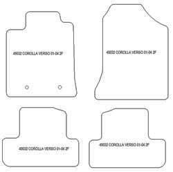 es. tapis de sol auto MTM Top - bordure noire similicuir - surpiqure blanche