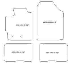 es. tapis de sol auto MTM Top - bordure noire similicuir - surpiqure blanche