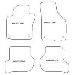 es. tapis de sol auto MTM Top - bordure noire similicuir - surpiqure blanche