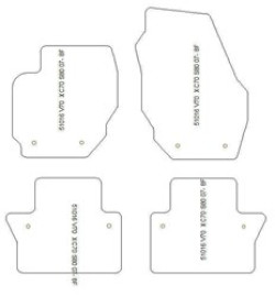 es. tapis de sol auto MTM Top - bordure noire similicuir - surpiqure blanche