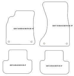 es. tapis de sol auto MTM Top - bordure noire similicuir - surpiqure blanche