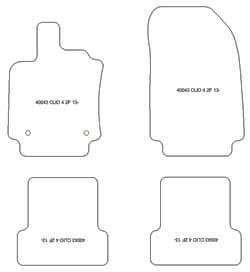 es. tapis de sol auto MTM Top - bordure noire similicuir - surpiqure blanche