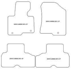 es. tapis de sol auto MTM Top - bordure noire similicuir - surpiqure blanche