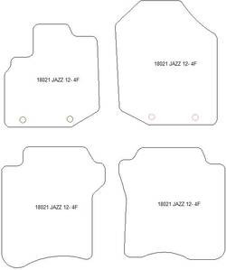 es. tapis de sol auto MTM Top - bordure noire similicuir - surpiqure blanche