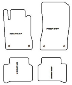 es. tapis de sol auto MTM Top - bordure noire similicuir - surpiqure blanche