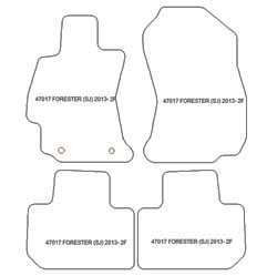 es. tapis de sol auto MTM Top - bordure noire similicuir - surpiqure blanche