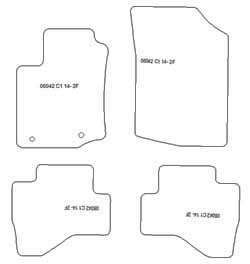 Tappetini per Citroen C1 07.2014-11.2021 MTM Top