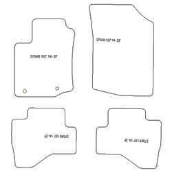 Tappetini per Peugeot 108 07.2014-11.2021 MTM Top