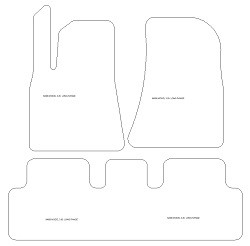 es. tapis de sol auto MTM Top - bordure noire similicuir - surpiqure blanche