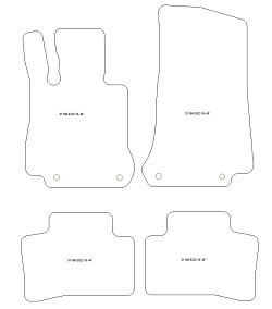 es. tapis de sol auto MTM Top - bordure noire similicuir - surpiqure blanche