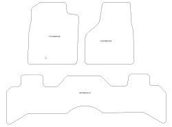 es. tapis de sol auto MTM Top - bordure noire similicuir - surpiqure blanche