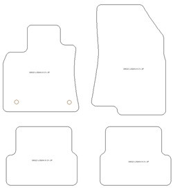 es. tapis de sol auto MTM Top - bordure noire similicuir - surpiqure blanche