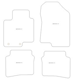 es. tapis de sol auto MTM Top - bordure noire similicuir - surpiqure blanche