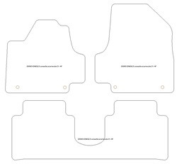 es. tapis de sol auto MTM Top - bordure noire similicuir - surpiqure blanche