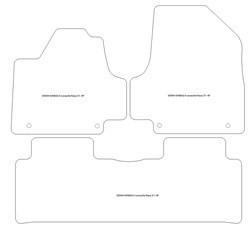 es. tapis de sol auto MTM Top - bordure noire similicuir - surpiqure blanche