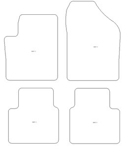 es. tapis de sol auto MTM Top - bordure noire similicuir - surpiqure blanche