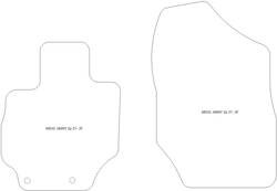 es. tapis de sol auto MTM Top - bordure noire similicuir - surpiqure blanche