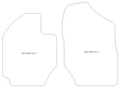 es. tapis de sol auto MTM Top - bordure noire similicuir - surpiqure blanche