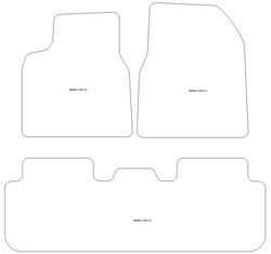 es. tapis de sol auto MTM Top - bordure noire similicuir - surpiqure blanche