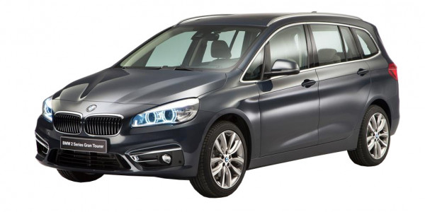 Noir pour BMW 2 Series Gran Tourer 2014-2020 QOHFLD Tapis de Coffre Bac de Protection Antiderapant en sur Mesure