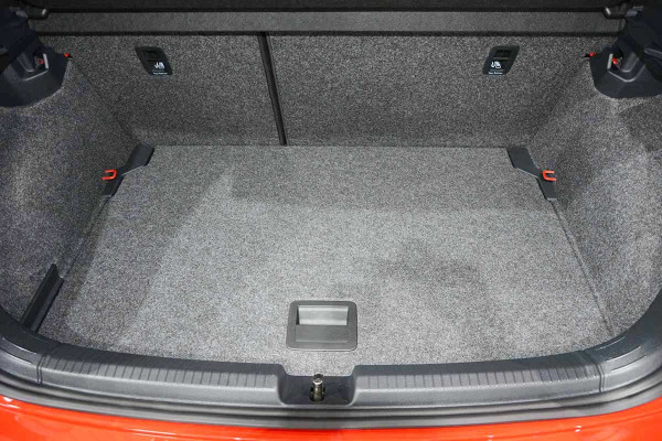  Cuir Tapis Coffre Voiture pour Polo VI Mk6 (Typ AW) 2018-2021,  Arrière Bac de Coffre Doublure Antidérapant Cargaison Intérieur Tapis,C/Blue