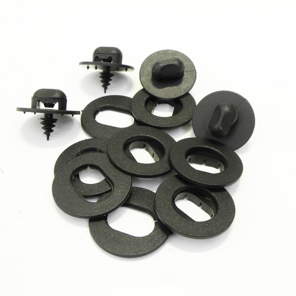 Clips De Fixation Pour Tapis De Sol Voiture - Lot De 4, PVC Noir, Anti-déplacement