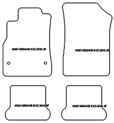 Tapis auto avant et arrière sur-mesure Renault Megane 3 CC