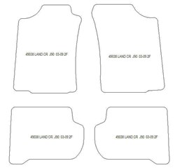 Tapis De Sol Velours Pour Toyota Land Cruiser J90 (1996-2003) - Noir, Sur Mesure, Avant/arrière